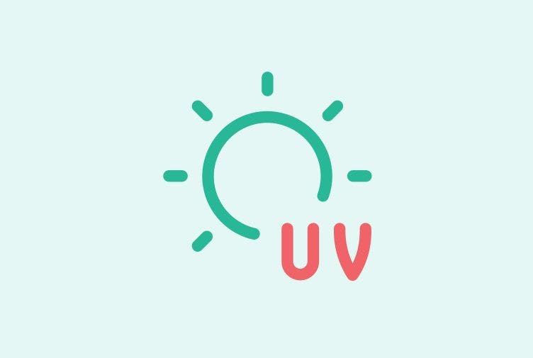 Sun and UV icon