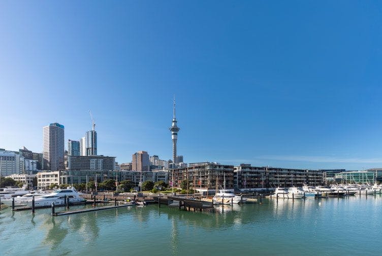 View of Auckland City from the waterfront